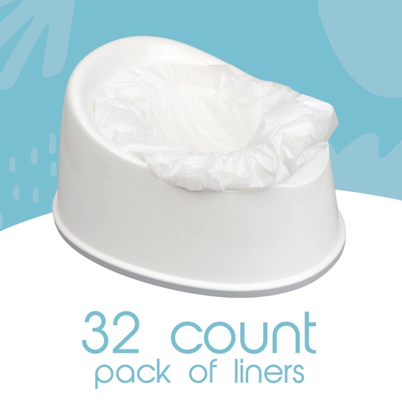 Tidy Tots TidyTots Disposable Potty Chair Liners for Potty Training Toddlers | Value Pack of 32 Disposable Potty Liners for Toddlers | Portable Potty Chair Refill Pack - Image 3